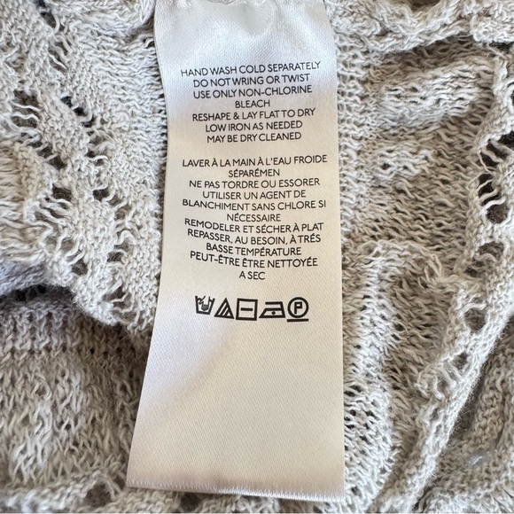 Free People Wild Roses Cardi Ruffle Soft Girl Boho Knit Cardigan Sweater Size M - Picture 8 of 11